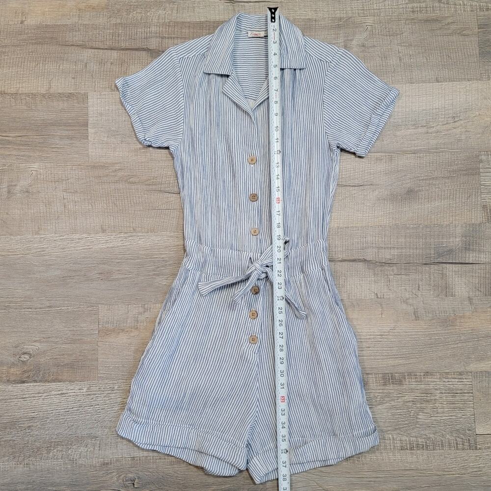 Faherty Blue Striped Jumpsuit - Picture 7 of 9